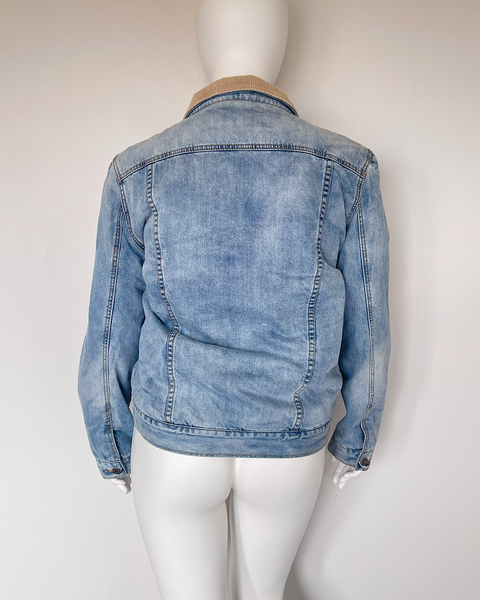 Denim and sherpa jacket