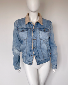 Denim and sherpa jacket